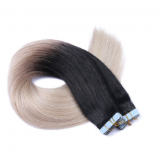 10 x Tape In - 1b/Grey Ombre - Hair Extensions - 2,5g -...
