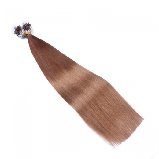 25 x Micro Ring / Loop - 4/27 Ombre - Hair Extensions 100% Echthaar - NOVON EXTENTIONS