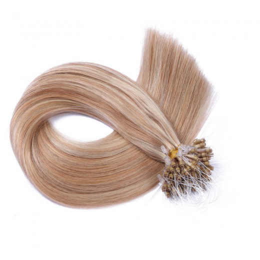 25 x Micro Ring / Loop - 12/613 Gestrhnt - Hair Extensions 100% Echthaar - NOVON EXTENTIONS