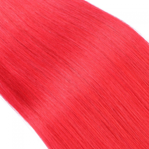 25 x Micro Ring / Loop - Red - Hair Extensions 100% Echthaar - NOVON EXTENTIONS