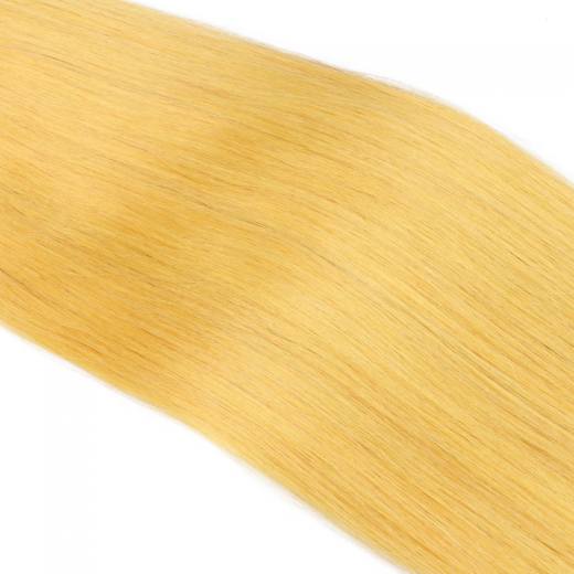 25 x Micro Ring / Loop - Yellow - Hair Extensions 100% Echthaar - NOVON EXTENTIONS