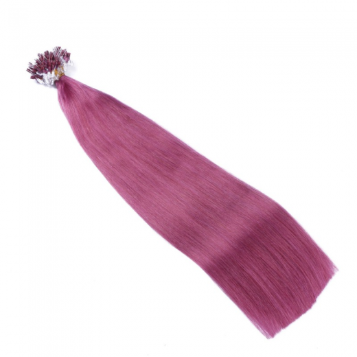 25 x Micro Ring / Loop - Violett - Hair Extensions 100% Echthaar - NOVON EXTENTIONS