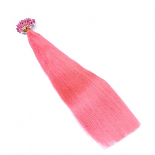 25 x Micro Ring / Loop - Pink - Hair Extensions 100% Echthaar - NOVON EXTENTIONS