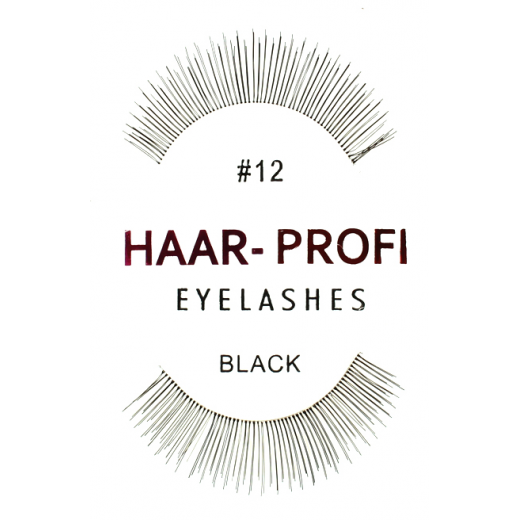 Haar-Profi Eyelash #12 - Black - falsche knstliche echthaar Wimpern strip lash