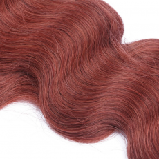 25 Keratin Bonding Hair Extensions - 14 Rot - GEWELLT...