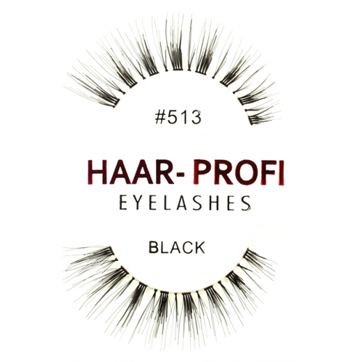 Haar-Profi Eyelash #513 - Black - falsche knstliche echthaar Wimpern strip lash