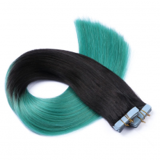 10 x Tape In- 1b/Sky Ombre - Hair Extensions - 2,5g -...