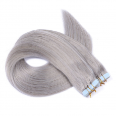 10 x Tape In - Silver - Hair Extensions - 2,5g - NOVON...
