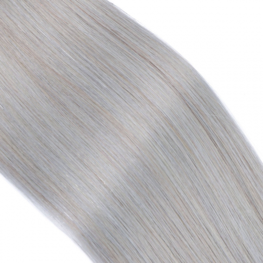 25 x Micro Ring / Loop - 1b/Silver Ombre - Hair Extensions 100% Echthaar - NOVON EXTENTIONS