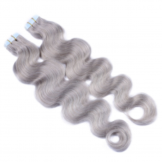 10 x Tape In - Silver - GEWELLT Hair Extensions - 2,5g -...