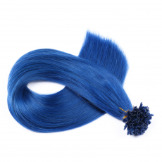 25 x Keratin Bonding Hair Extensions - Blue - 100%...