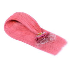 25 x Micro Ring / Loop - Pink - Hair Extensions 100%...