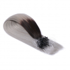 25 x Micro Ring / Loop - 1b/Silver Ombre - Hair...