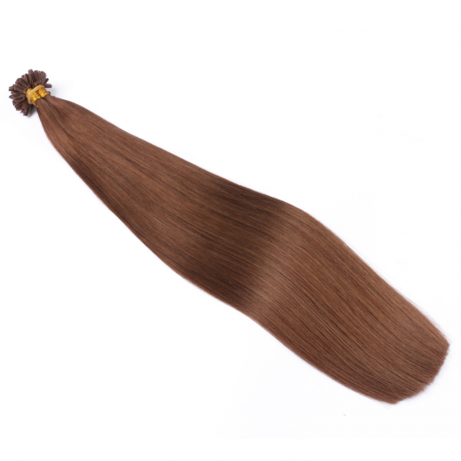 25 x Keratin Bonding Hair Extensions - 5 Dunkelblond - 100% Echthaar - NOVON EXTENTIONS
