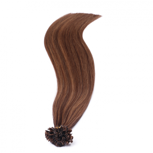 25 x Keratin Bonding Hair Extensions - 6/12 Gestrhnt - 100% Echthaar - NOVON EXTENTIONS