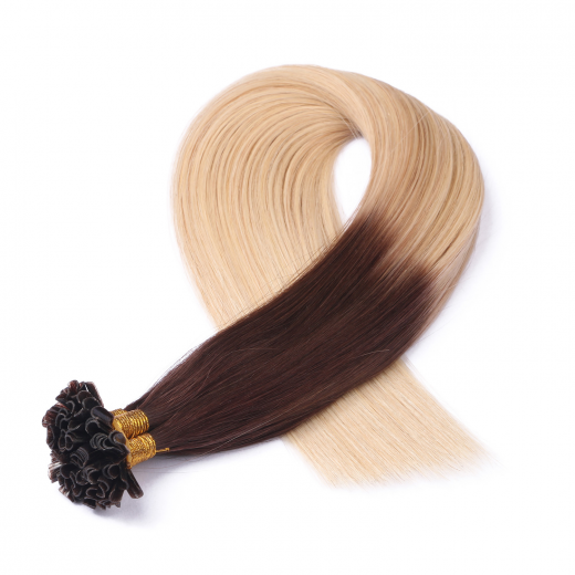 25 x Keratin Bonding Hair Extensions - 2/60 Ombre - 100% Echthaar - NOVON EXTENTIONS
